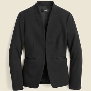 J.crew New Going-out blazer  stretch twill black Sz 10 Preppy Career minimalist